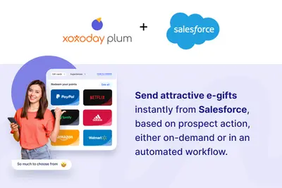 Embed e-gifts & incentives to your Salesforce CRM & drive pipeline engagement for Salesforce — screenshot