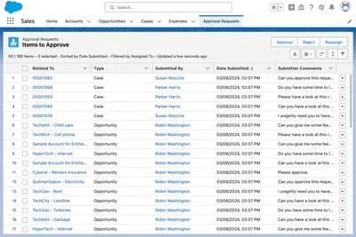 Enhanced Approval Requests Free for Salesforce — screenshot