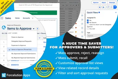Enhanced Approval Requests Pro - Mass submit and process approval requests for Salesforce — screenshot