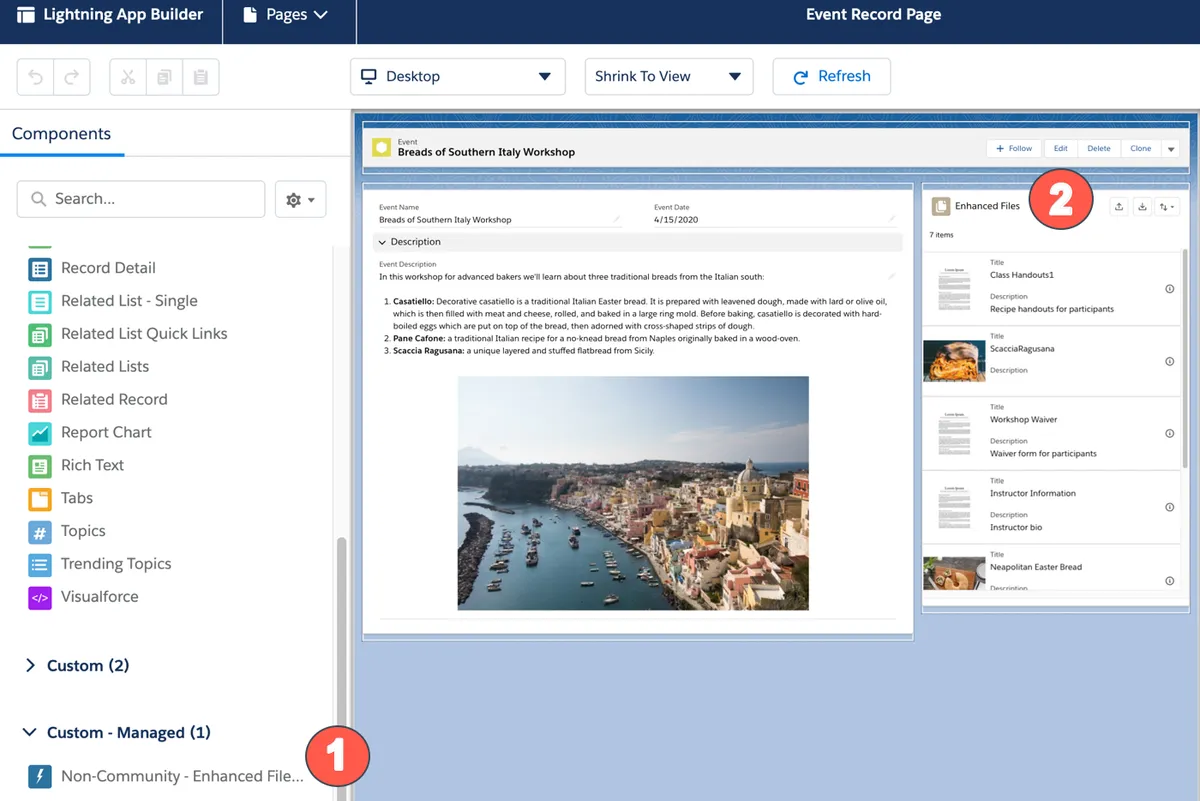 Enhanced Files List — screenshot from the Salesforce AppExchange listing