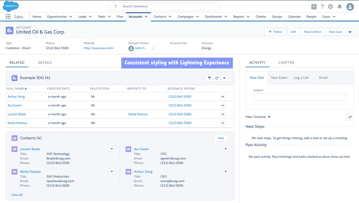 Enhanced Lightning Grid — screenshot from the Salesforce AppExchange listing
