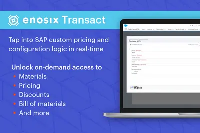 enosix Transact |SAP Integration Real-Time Bi-Directional- Error-Free Quoting for Salesforce — screenshot