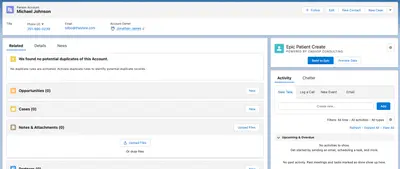Epic Patient Connect for Salesforce — screenshot
