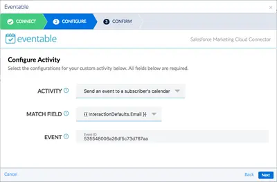 Eventable Calendar Marketing: Events, Notifications, Analytics for Salesforce — screenshot