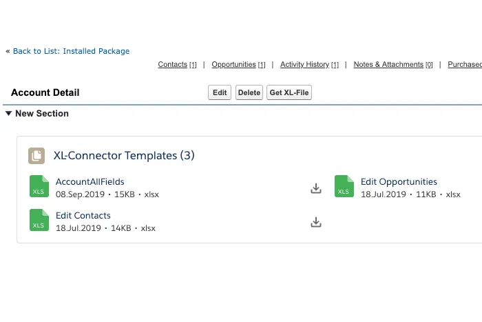 Excel Merge — screenshot from the Salesforce AppExchange listing