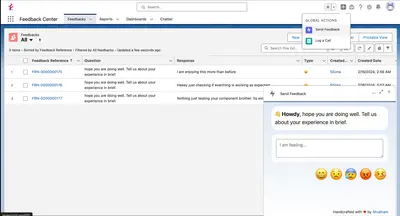 Feedback Center for Salesforce — screenshot
