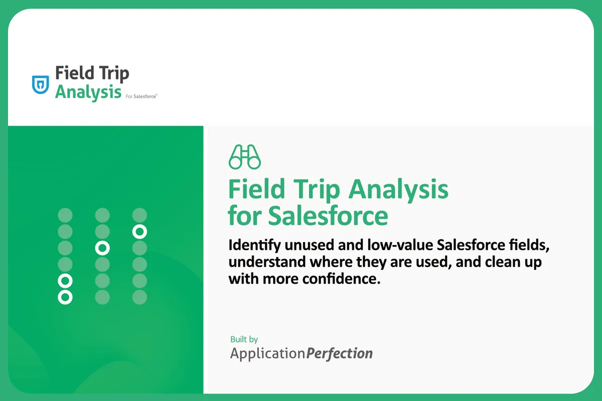 Field Trip Analysis — screenshot from the Salesforce AppExchange listing