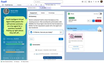 Five9 Fusion for Service Cloud Voice BYOT (Agentforce Service) Contact Center CX for Salesforce — screenshot