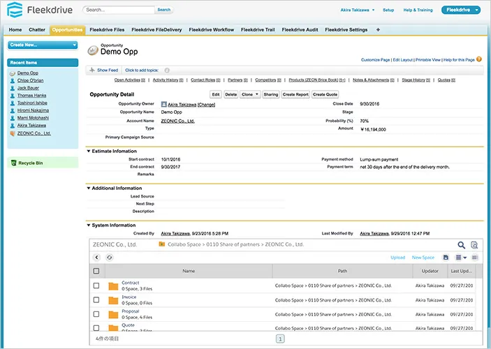 Fleekdrive — screenshot from the Salesforce AppExchange listing