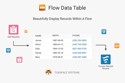 Flow Data Table Free Edition for Salesforce — screenshot