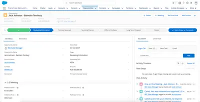 FranchiseRecruitment for Salesforce — screenshot