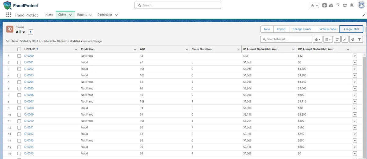 Fraud Protect — screenshot from the Salesforce AppExchange listing
