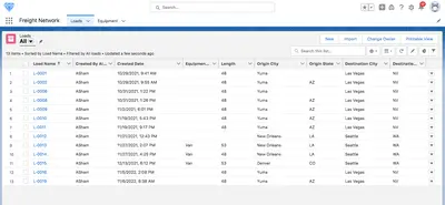 Freight Network for Salesforce — screenshot