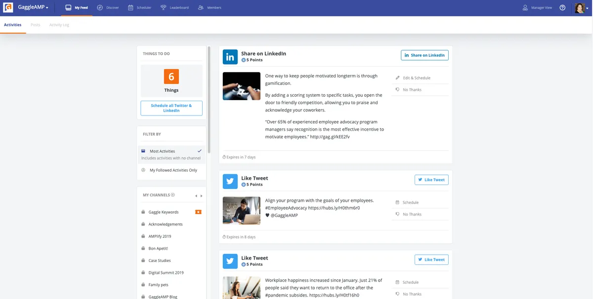 GaggleAMP — screenshot from the Salesforce AppExchange listing