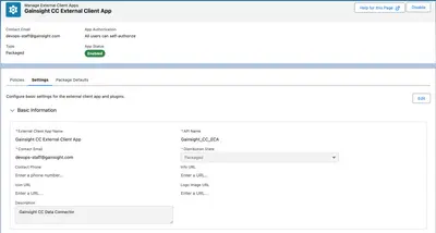 Gainsight CC Data Connector for Salesforce — screenshot