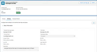 Gainsight CS SSO for Salesforce — screenshot