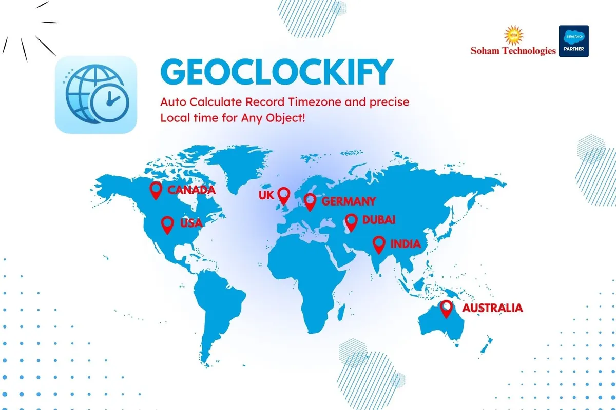 GeoClockify — screenshot from the Salesforce AppExchange listing