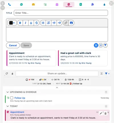 GetReal QuickNotes for Salesforce — screenshot