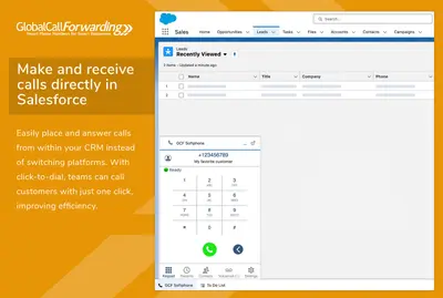 Global Call Forwarding Softphone | Salesforce CTI for Sales & Support for Salesforce — screenshot