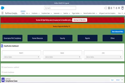 Global Governance, Risk & Compliance Management for Salesforce — screenshot