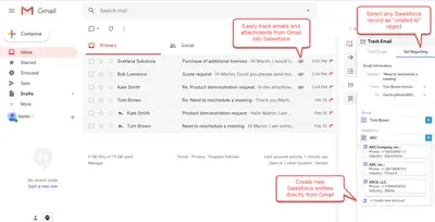 Gmail and Google Calendar Integration by Akvelon for Salesforce — screenshot