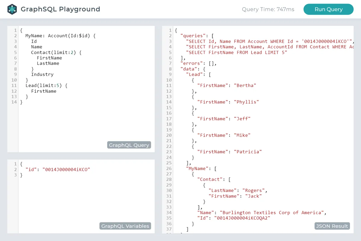 GraphSQL - GraphQL query support for Salesforce — screenshot from the Salesforce AppExchange listing