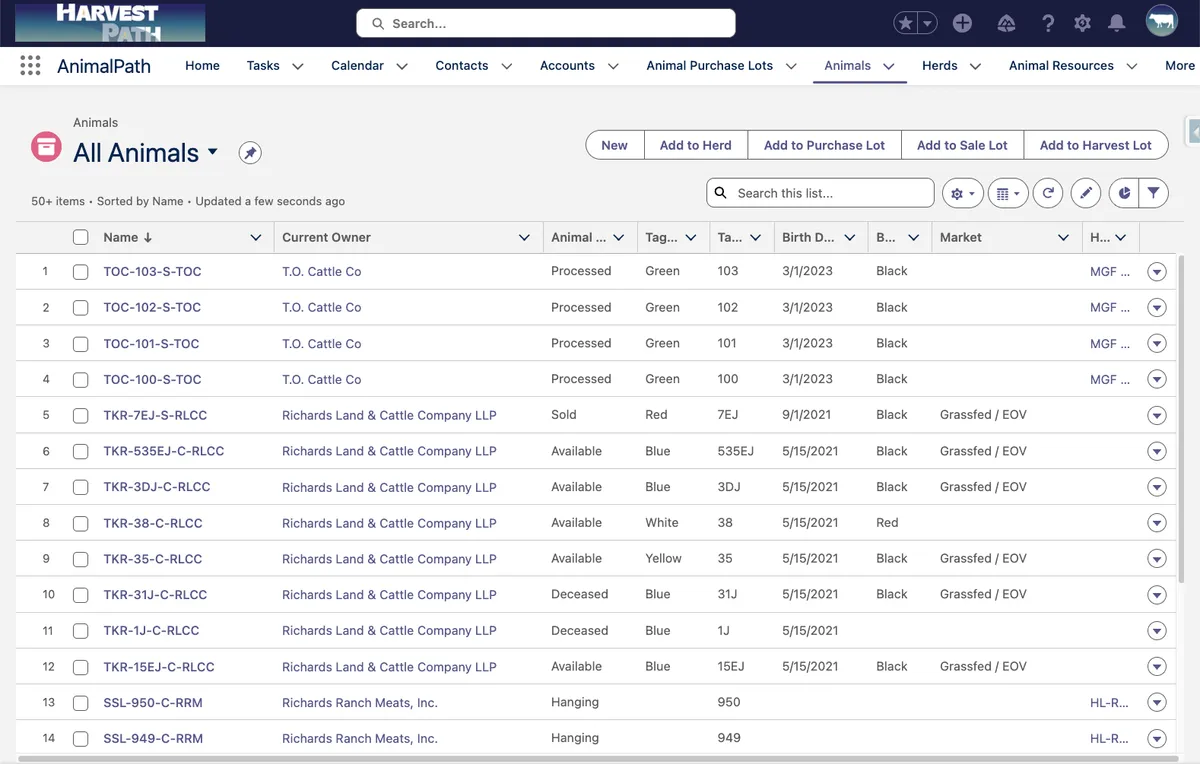 HarvestPath — screenshot from the Salesforce AppExchange listing
