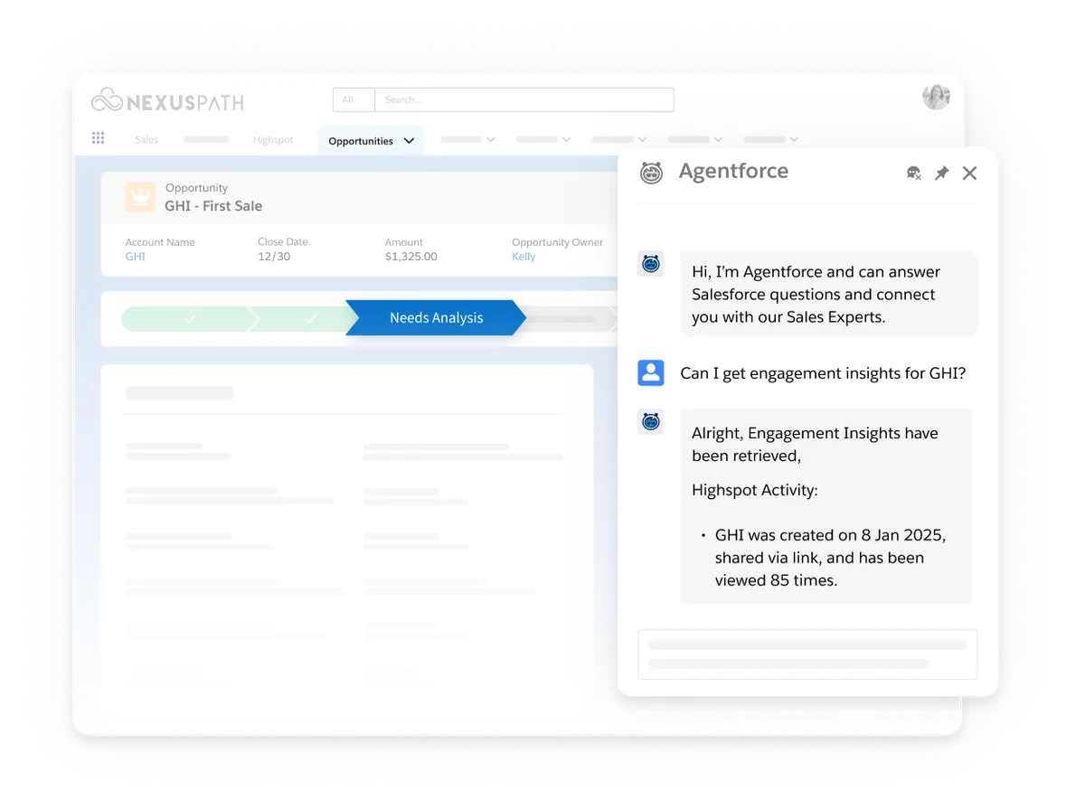 Highspot for Agentforce — screenshot from the Salesforce AppExchange listing