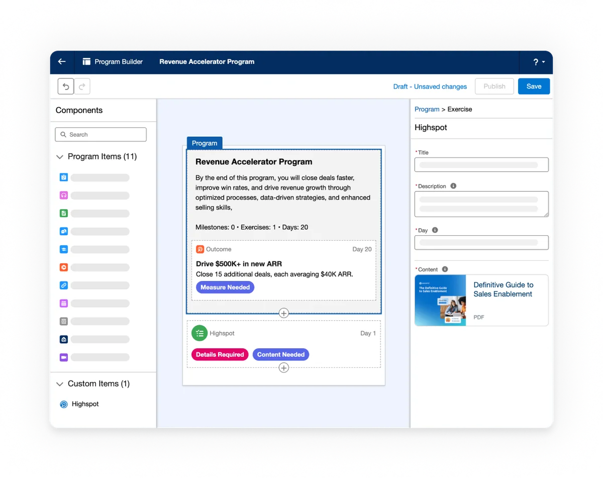 Highspot for Sales Programs — screenshot from the Salesforce AppExchange listing