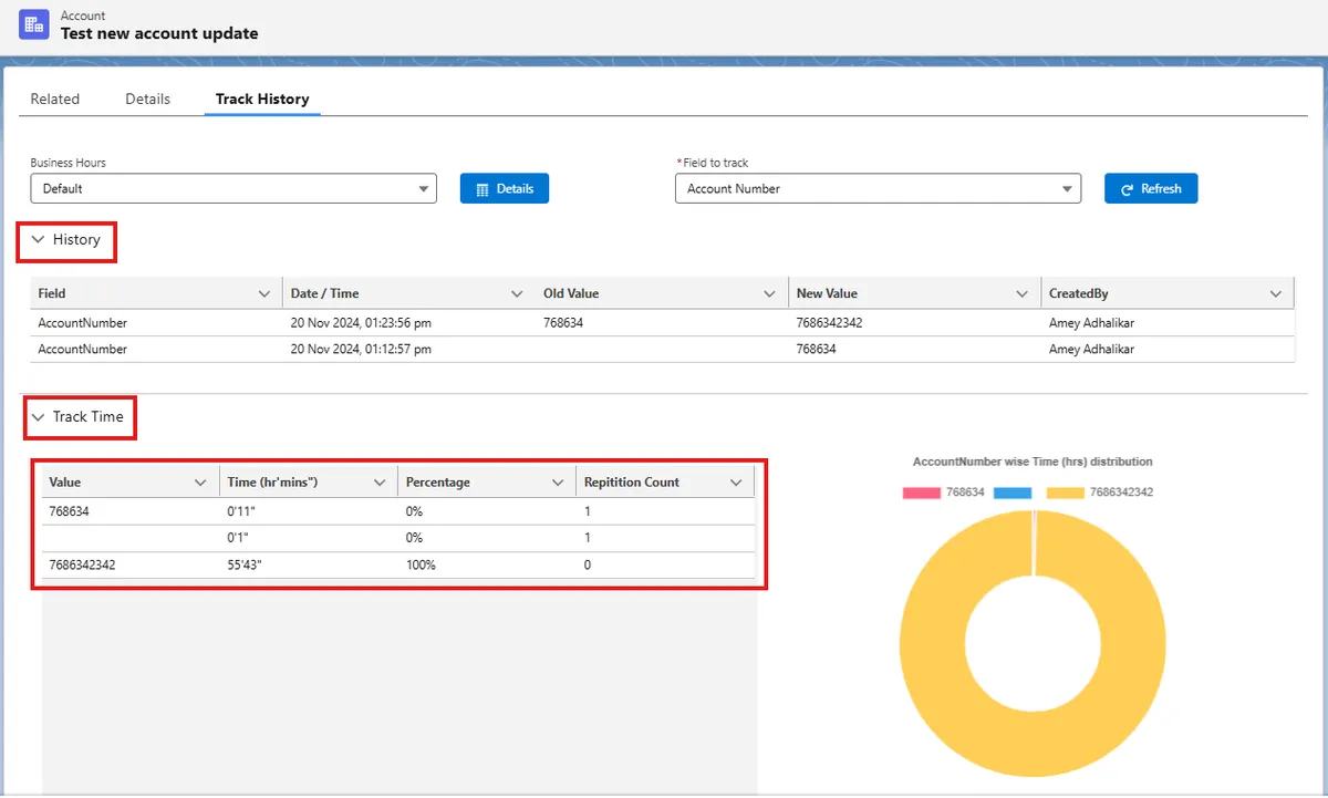 History Tracker — screenshot from the Salesforce AppExchange listing