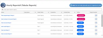 Hourly ReportEx for Salesforce — screenshot