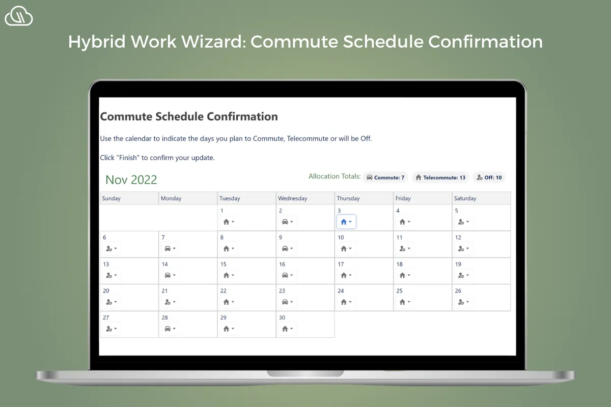 Hybrid Work Wizard — screenshot from the Salesforce AppExchange listing