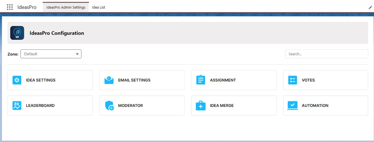 IdeasPro — screenshot from the Salesforce AppExchange listing