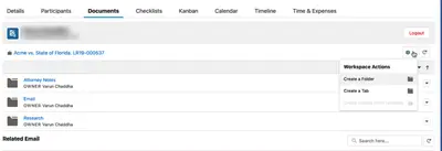 iManage Integration for Salesforce Powered by Mitratech CaseCloud™ for Salesforce — screenshot