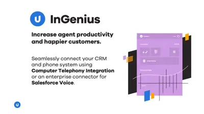 InGenius | Computer Telephony Integration (CTI) for Service and Sales for Salesforce — screenshot