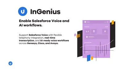 InGenius Salesforce Voice Transition for Contact Centers for Salesforce — screenshot