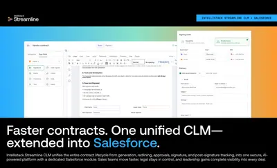 Intellistack Streamline for Salesforce: Intuitive Contract Lifecycle Management for Salesforce — screenshot