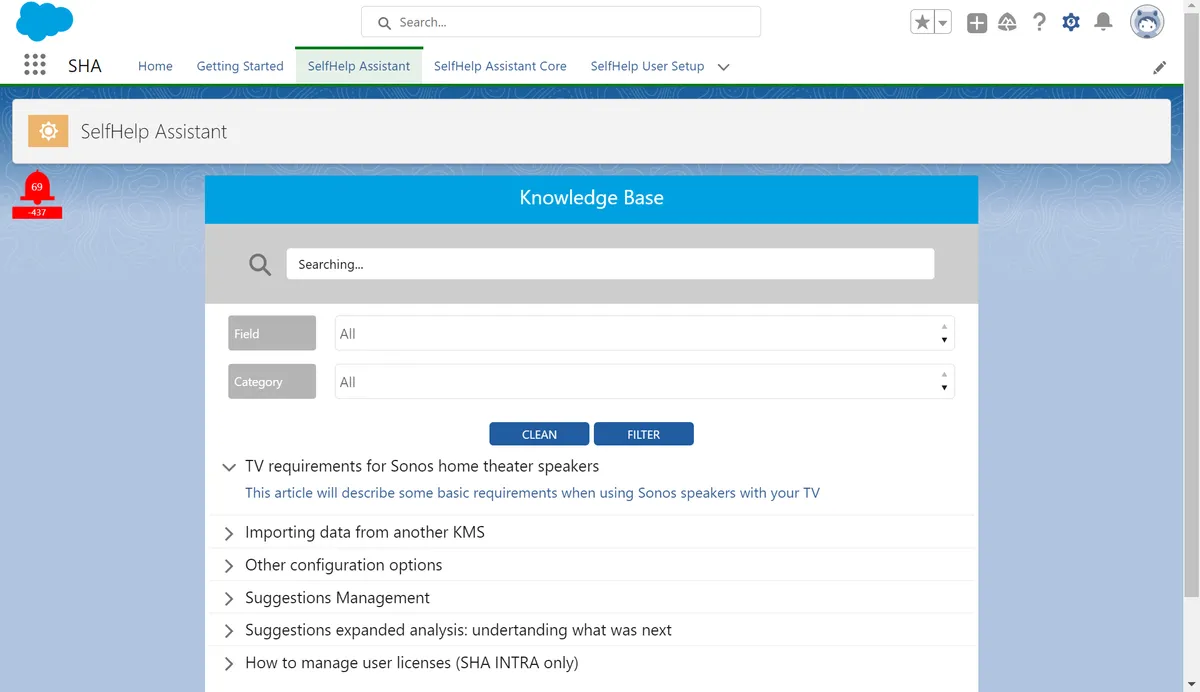 Interactive Knowledge Base INTRA — screenshot from the Salesforce AppExchange listing
