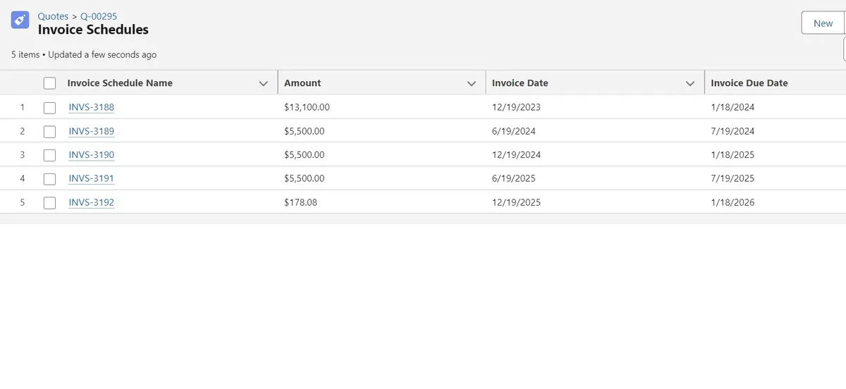 Invoice Plan Visualizer — screenshot from the Salesforce AppExchange listing