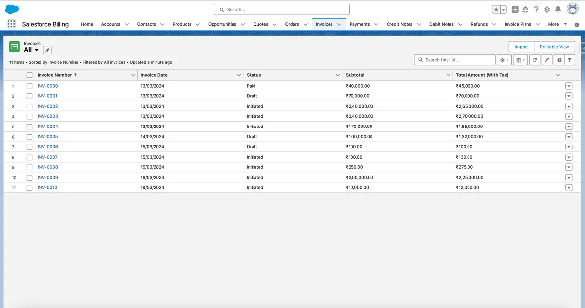 InvoPay — screenshot from the Salesforce AppExchange listing