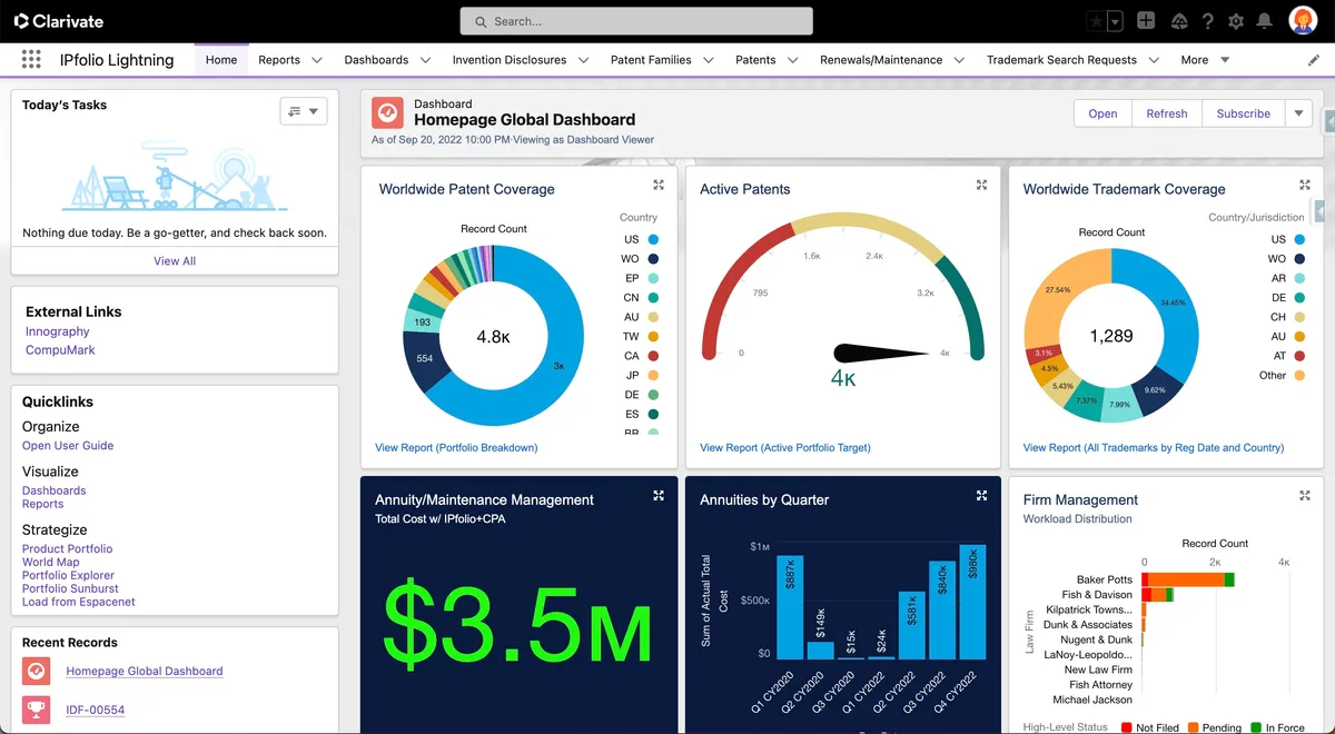 IPfolio — screenshot from the Salesforce AppExchange listing