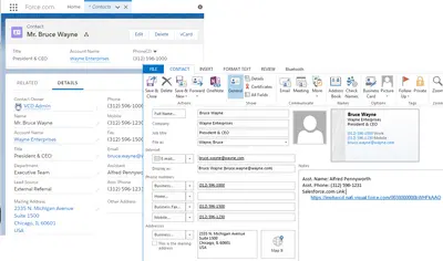 iTools vCard Creator for Salesforce — screenshot