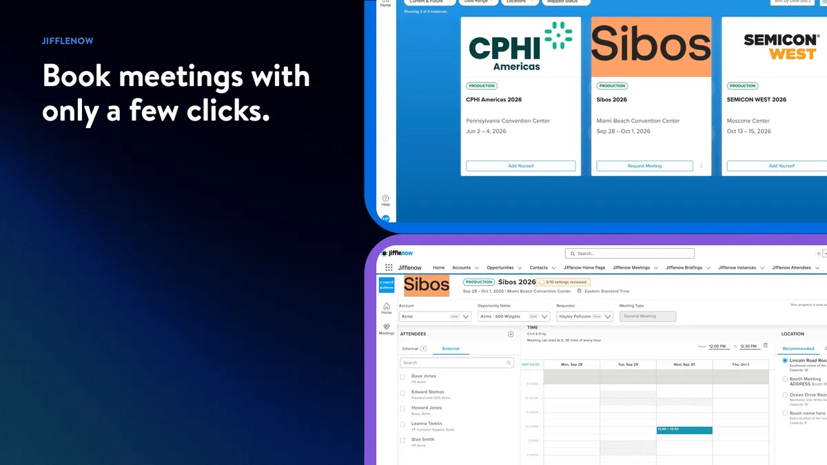 Jifflenow — screenshot from the Salesforce AppExchange listing