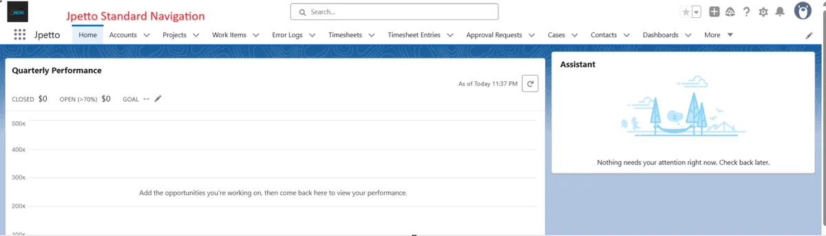 Jpetto Project Manager — screenshot from the Salesforce AppExchange listing
