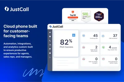 JustCall CTI for Salesforce | Calls & SMS, AI Auto Dialer, Automation, Analytics for Salesforce — screenshot