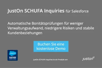 JustOn SCHUFA Inquiries | SCHUFA-Bonitätsauskünfte für B2B & B2C in Salesforce for Salesforce — screenshot