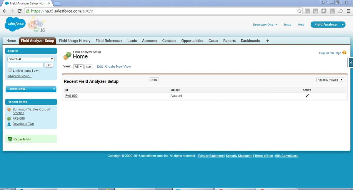 JUVENTAS - Object Field Analyzer — screenshot from the Salesforce AppExchange listing