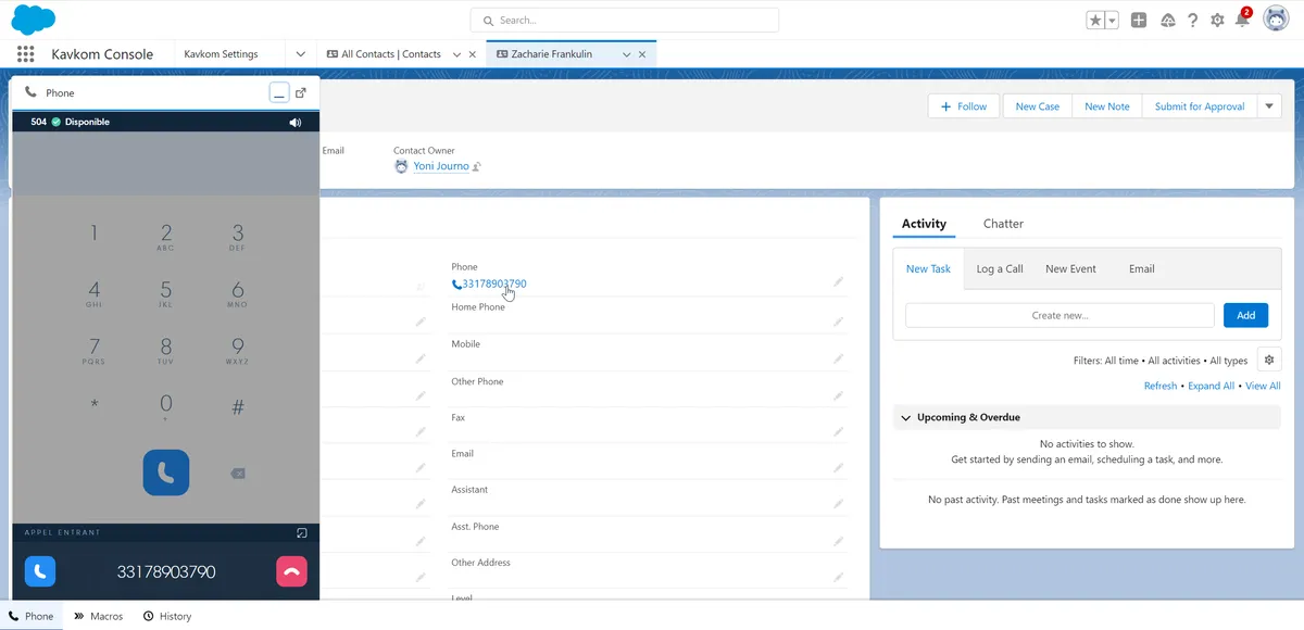Kavkom — screenshot from the Salesforce AppExchange listing