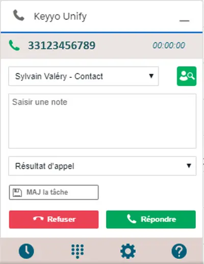 Keyyo Unify - Click to call | Standard téléphonique | Prospection for Salesforce — screenshot