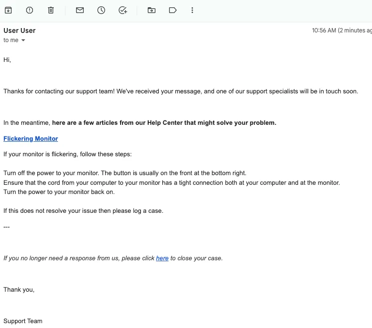 Knowledge Case Deflection - Auto-Reply Email (Einstein Flow Template) — screenshot from the Salesforce AppExchange listing
